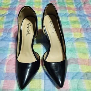 Nee black qupid pump heels 👠